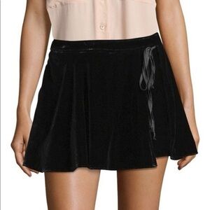 FREE PEOPLE REVOLVE Dance the Night Away Skort in Black Velvet